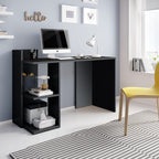Bureau Avec Étagères De Rangement L120 cm - Paco - Gris Anthracite