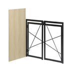 Bureau Pliable Style Industriel - Longueur 100 cm - Décor Bois