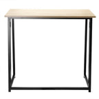 Bureau Pliable Style Industriel - Longueur 80 cm - Décor Bois