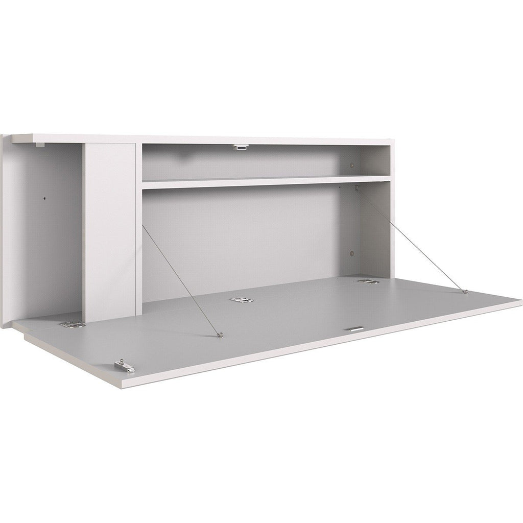 Bureau Rabattable Suspendu - L108 cm - Blanc