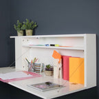 Bureau Rabattable Suspendu - L108 cm - Blanc