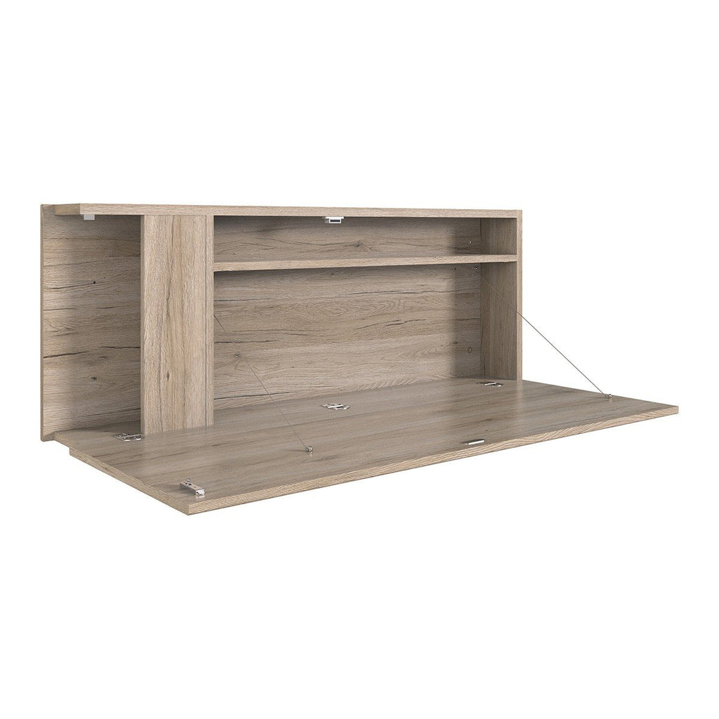 Bureau Rabattable Suspendu - L108 cm - Décor Chêne Artisan