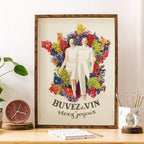 Affiche "Buvez Du Vin, Vivez Joyeux"