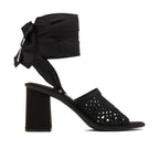 Miu Miu Macrame Sandals - Black - Femme
