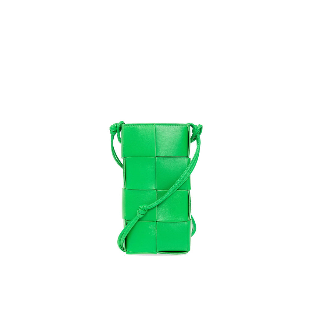 Bottega Veneta Leather Phone Case - Green - Femme