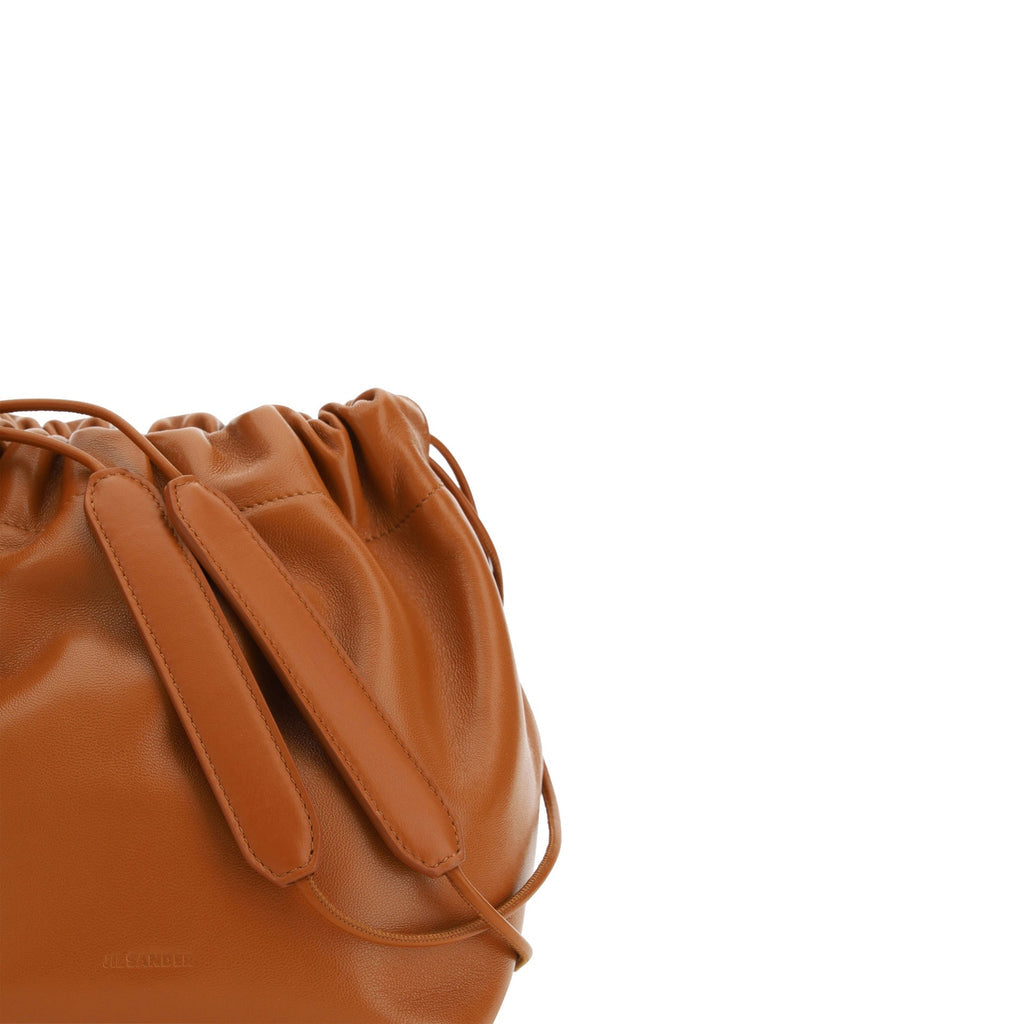 Jil Sander Leather Shoulder Bag - Brown - Femme