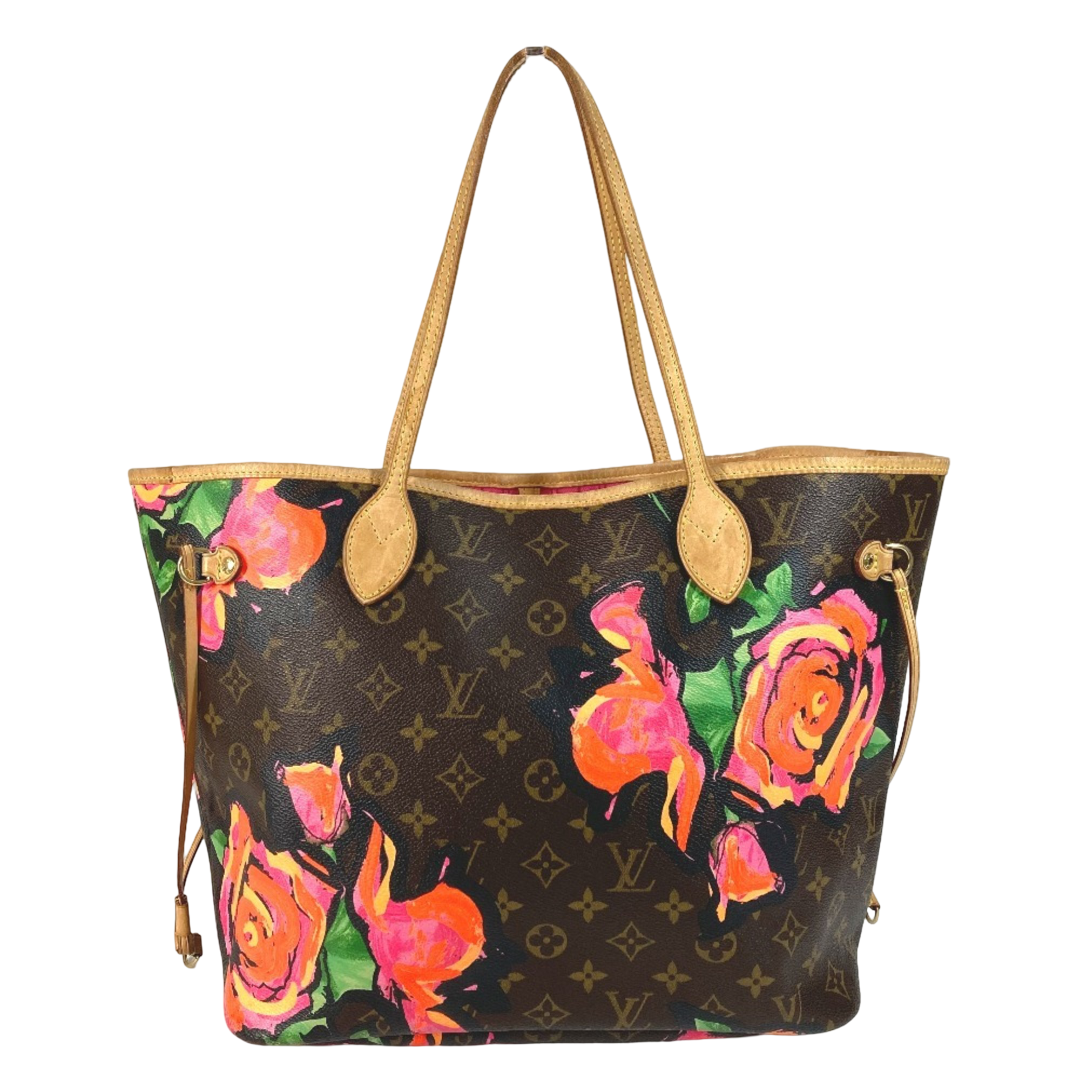 Louis Vuitton Neverfull Tote Limited Edition Monogram Roses MM