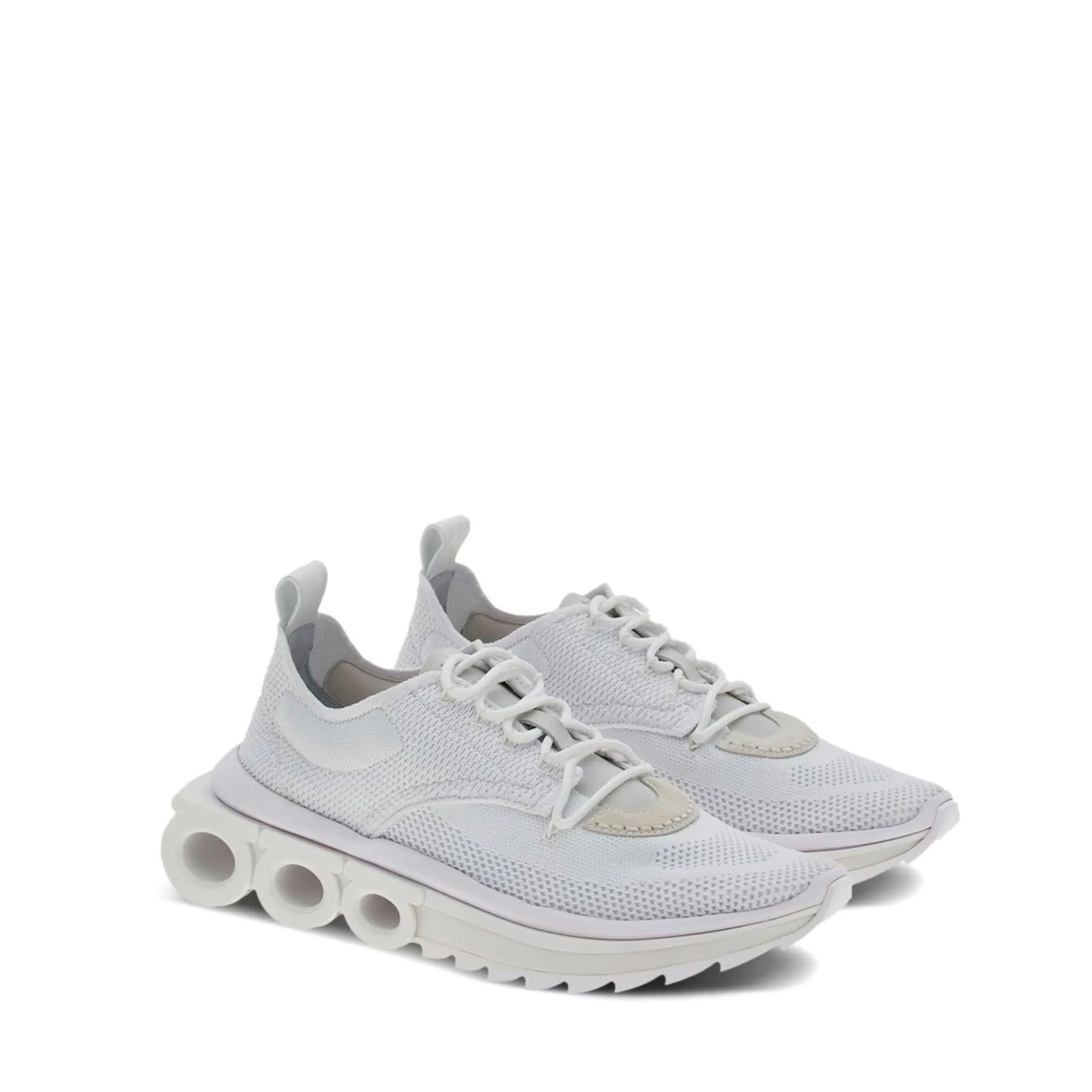 Baskets Salvatore Ferragamo Gancini Sole - White - Homme