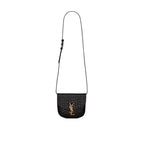 Saint Laurent - Sac Bandoulière Kaia Croco - Femme - Black