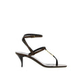 Sandales - Saint Laurent Cassandra Leather Flip-Flop - Brown