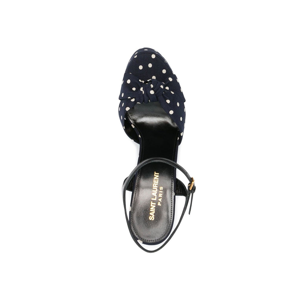 Sandales Saint Laurent Bianca Polka-Dot - Blue - Femme