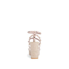Sandales Valentino Garavani Rockstud Wedge - Beige - Femme