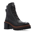 Bottes - See By Chloe Mahalia Leather Lace-Up  - Black