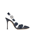 Escarpins Manolo Blahnik Uxra 105 - Blue - Femme