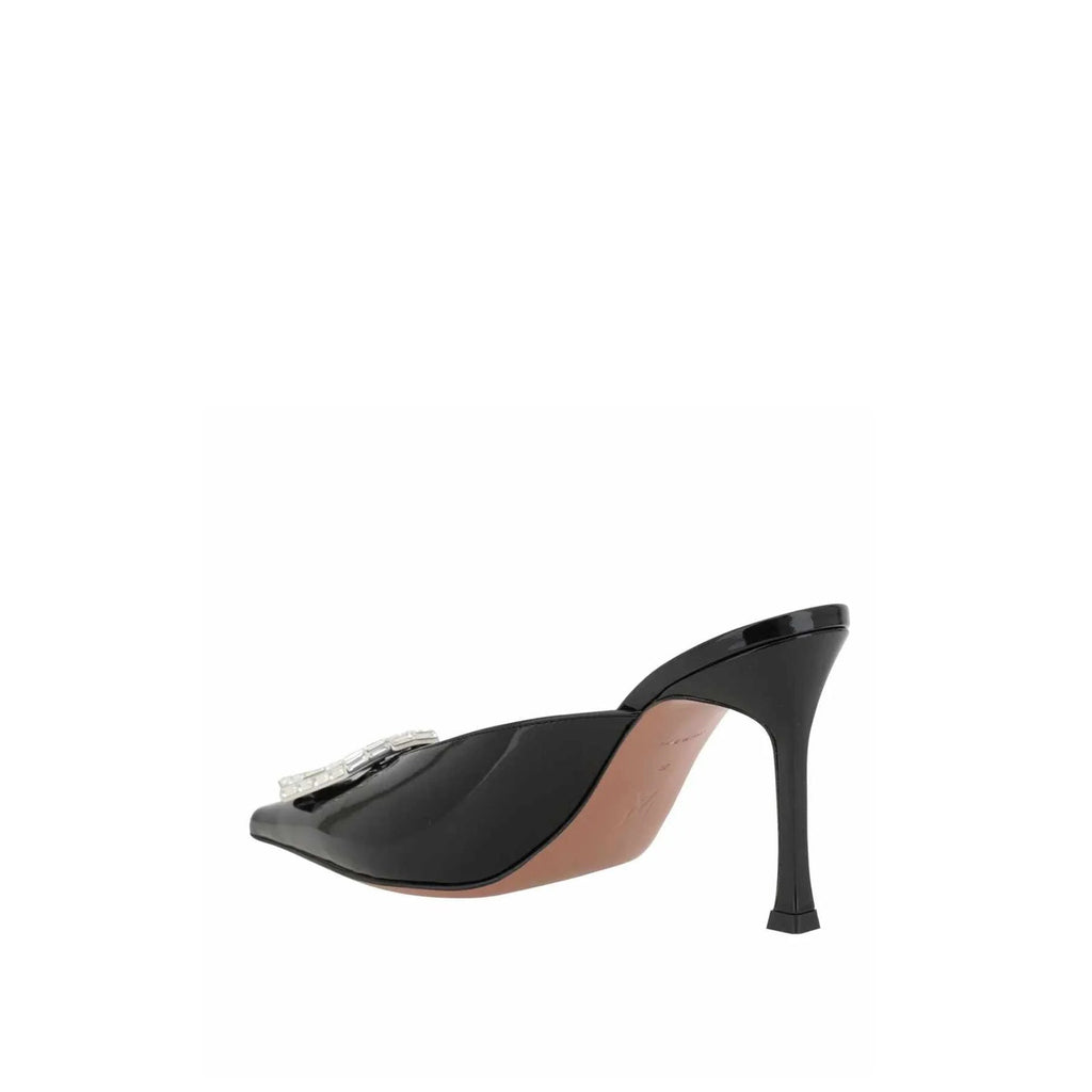 Mules - Amina Muaddi Camelia Patent 90 - Black