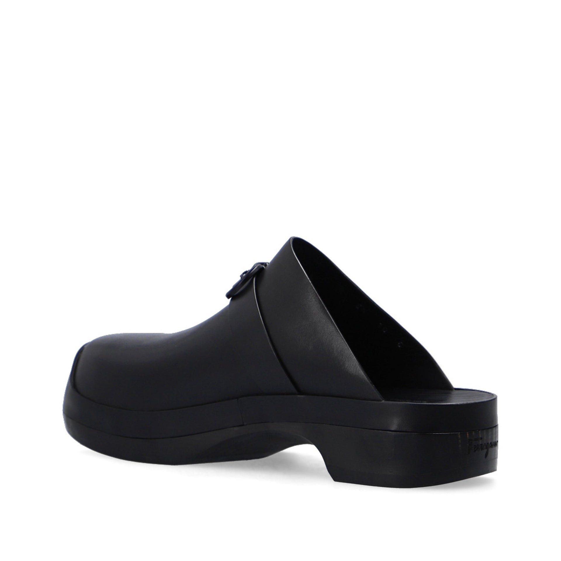 Claquettes Salvatore Ferragamo Nope Leather - Black - Femme