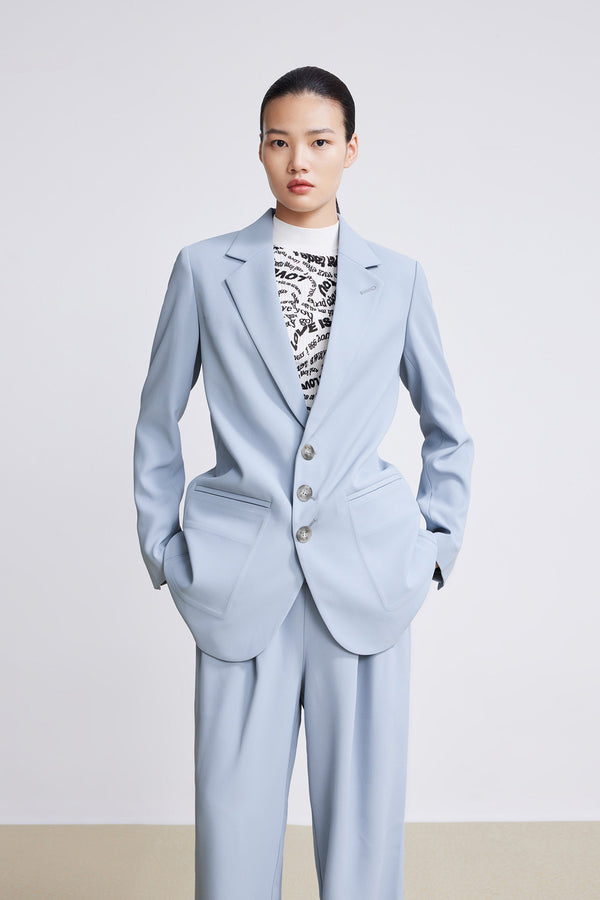 Lily - Blazer - Bleu Ciel Violacé