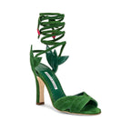 Manolo Blahnik Ossie 105 Wrap Sandals - Green - Femme