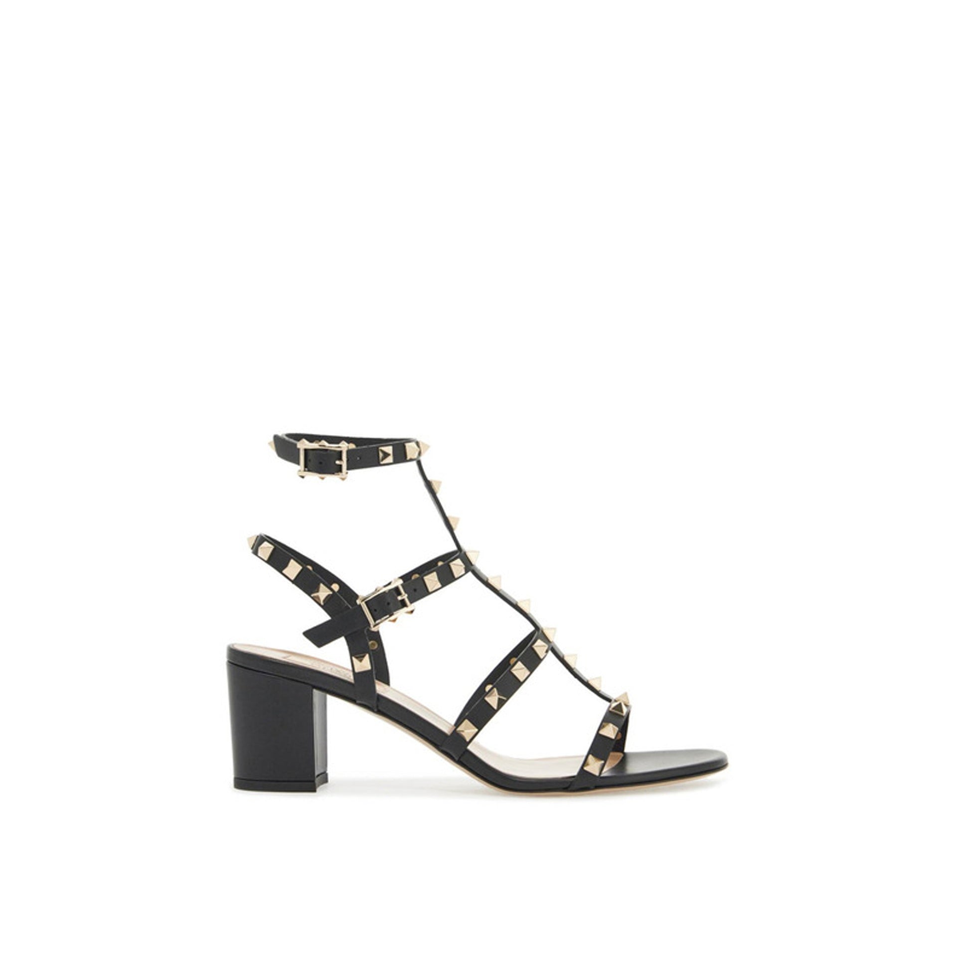 Sandales Valentino Garavani Rockstud 60 Leather - Black - Femme