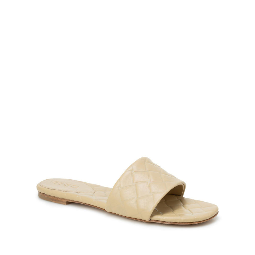 Bottega Veneta Amy Leather Sandals - Beige - Femme
