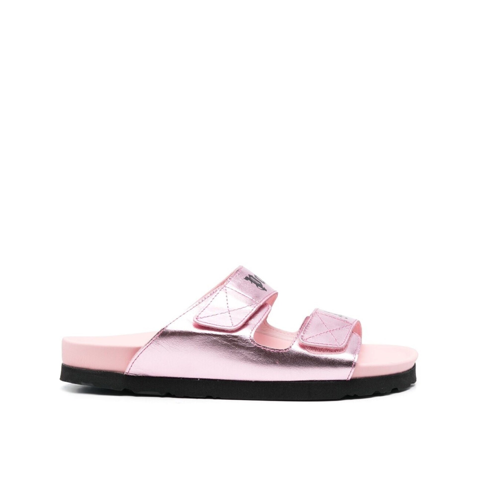 Sandales Palm Angels Leather Logo - Pink - Femme