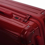 Fermeture à combinaison TSA et double curseur zippé GYL sur la valise rigide rouge foncé Intemporelle. #couleur_rouge foncé
