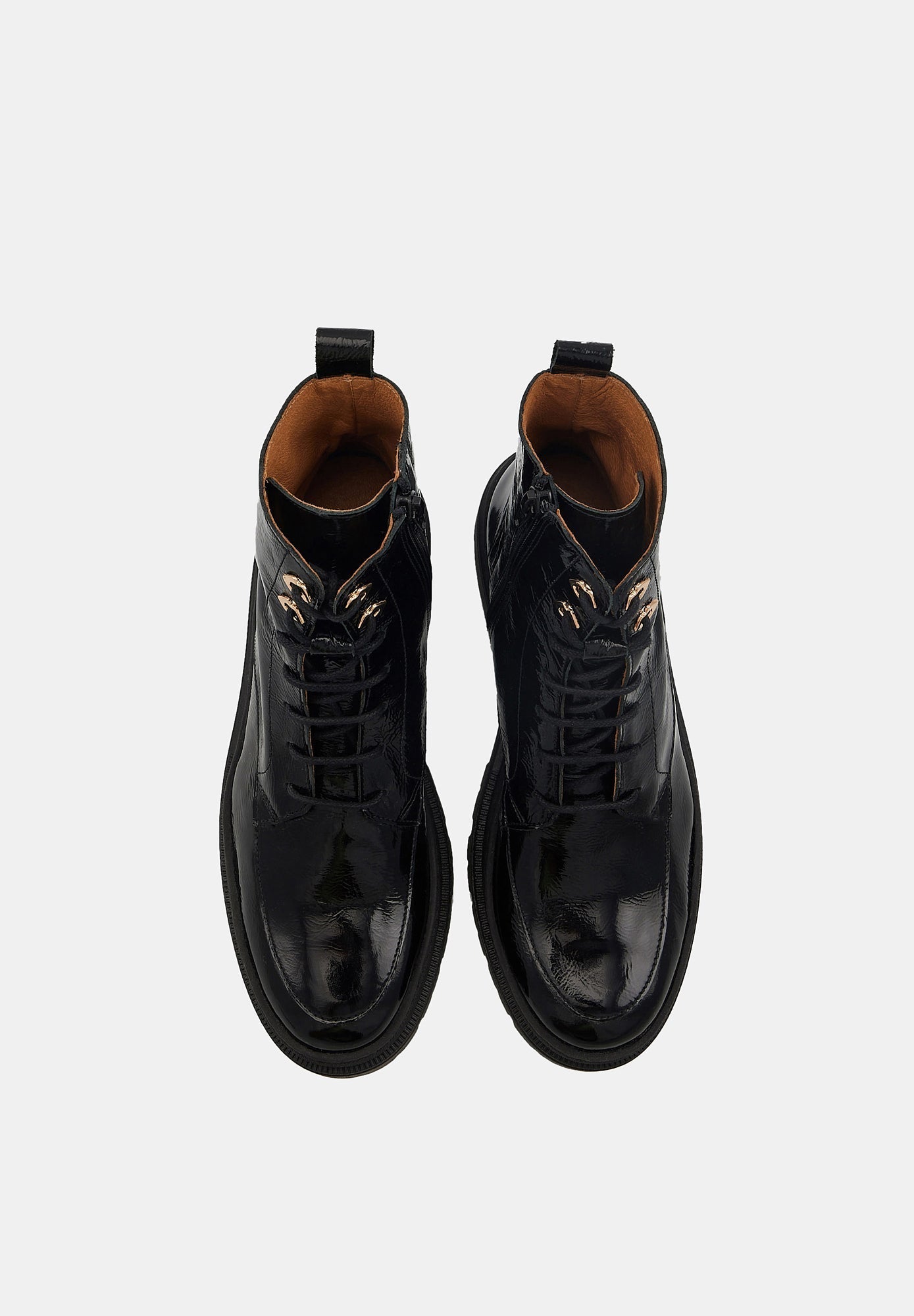 Camille - Cuir Brillant Noir - Bons Baisers - The Bradery