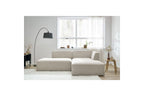 Canapé d'angle fixe MEGEVE tissu lisse - Angle droit - BOBOCHIC - The Bradery