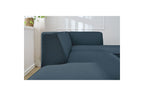 Canapé d'angle fixe MEGEVE tissu lisse - Angle droit - BOBOCHIC - The Bradery