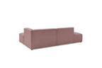 Canapé d'angle fixe MEGEVE tissu lisse - Angle droit - BOBOCHIC - The Bradery