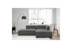 Canapé d'angle fixe MEGEVE tissu lisse - Angle droit - BOBOCHIC - The Bradery
