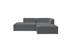 Canapé d'angle fixe MEGEVE tissu lisse - Angle droit - BOBOCHIC - The Bradery