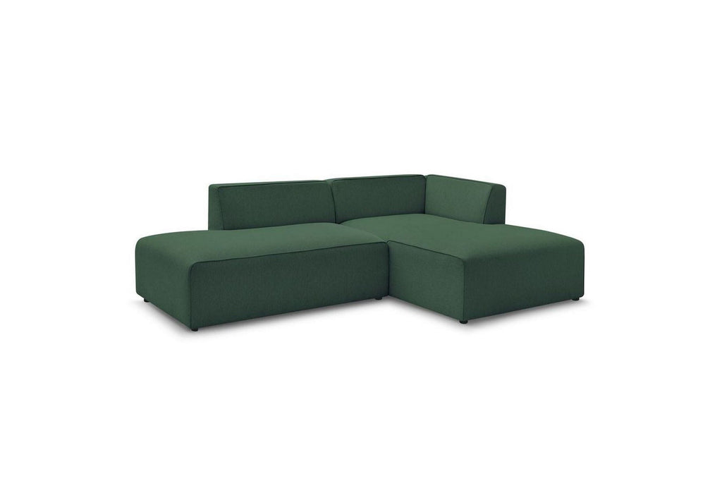 Canapé d'angle fixe MEGEVE tissu lisse - Angle droit - BOBOCHIC - The Bradery