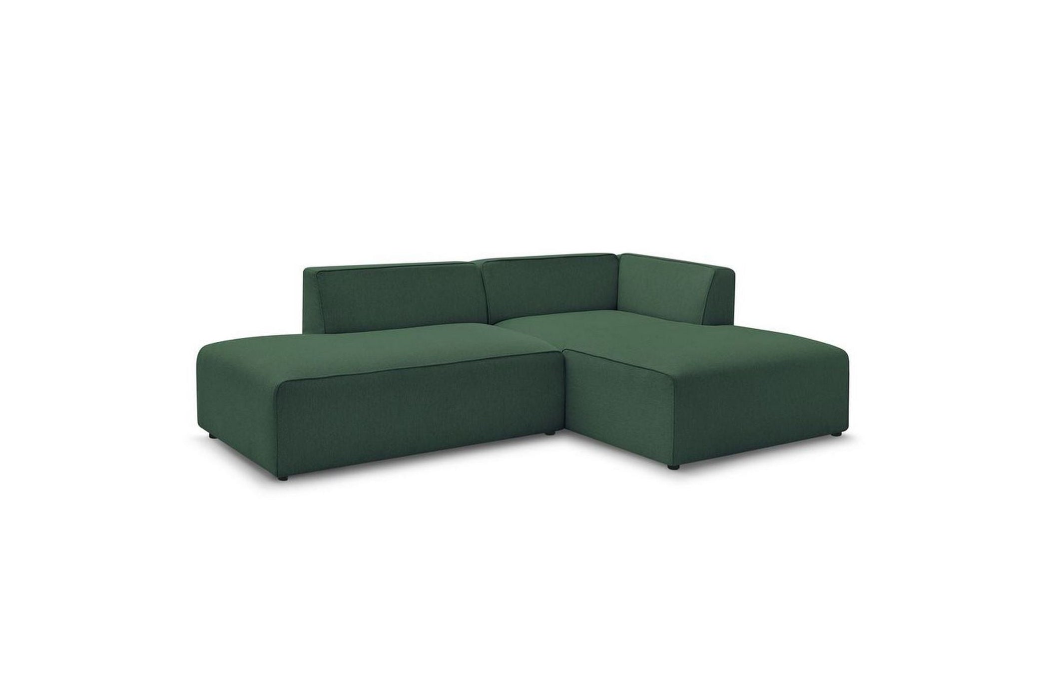 Canapé d'angle fixe MEGEVE tissu lisse - Angle droit - BOBOCHIC - The Bradery
