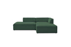 Canapé d'angle fixe MEGEVE tissu lisse - Angle droit - BOBOCHIC - The Bradery