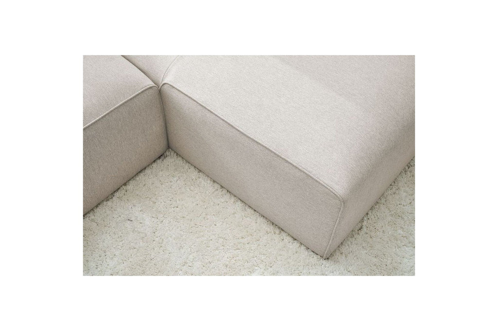 Canapé d'angle fixe MEGEVE tissu lisse - Angle droit - BOBOCHIC - The Bradery