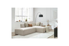 Canapé d'angle fixe MEGEVE tissu lisse - Angle droit - BOBOCHIC - The Bradery