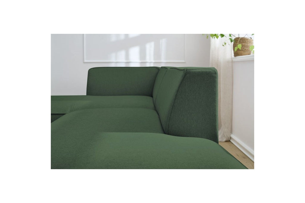 Canapé d'angle fixe MEGEVE tissu lisse - Angle gauche - BOBOCHIC - The Bradery