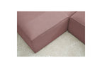 Canapé d'angle fixe MEGEVE tissu lisse - Angle gauche - BOBOCHIC - The Bradery
