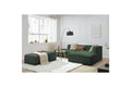 Canapé d'angle fixe modulable MEGEVE tissu lisse avec pouf - Angle droit - BOBOCHIC - The Bradery