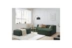 Canapé d'angle fixe modulable MEGEVE tissu lisse avec pouf - Angle droit - BOBOCHIC - The Bradery