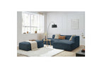 Canapé d'angle fixe modulable MEGEVE tissu lisse avec pouf - Angle droit - BOBOCHIC - The Bradery