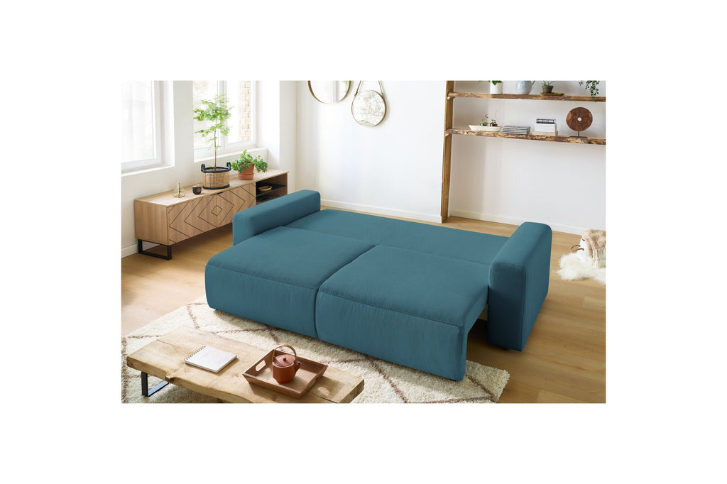Canapé droit convertible coffre ENVY velours côtelé - BOBOCHIC - The Bradery