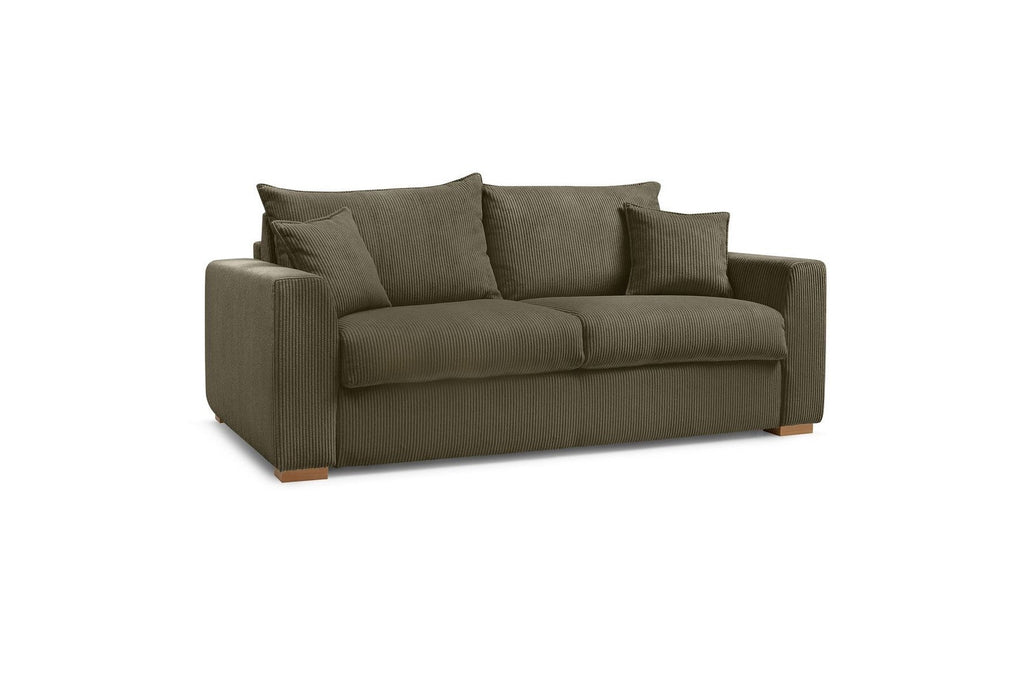 Augustin - Canapé Droit Convertible Ouverture Express - Velours Côtelé - 140X200