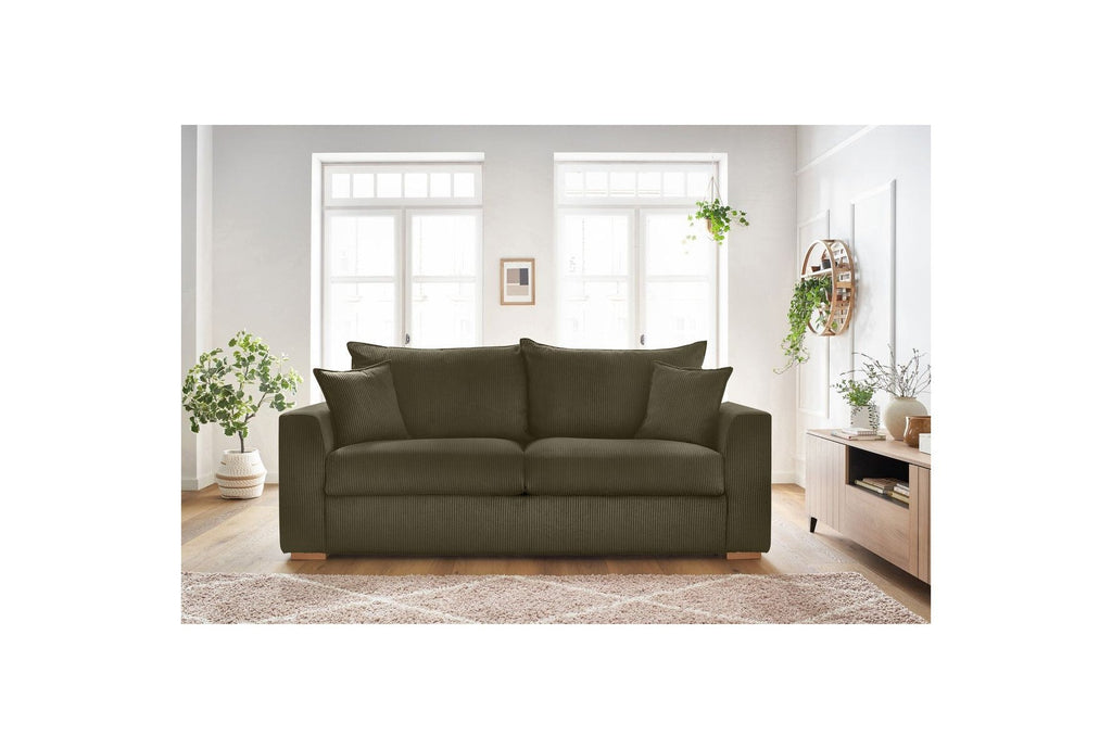 Augustin - Canapé Droit Convertible Ouverture Express - Velours Côtelé - 160X200
