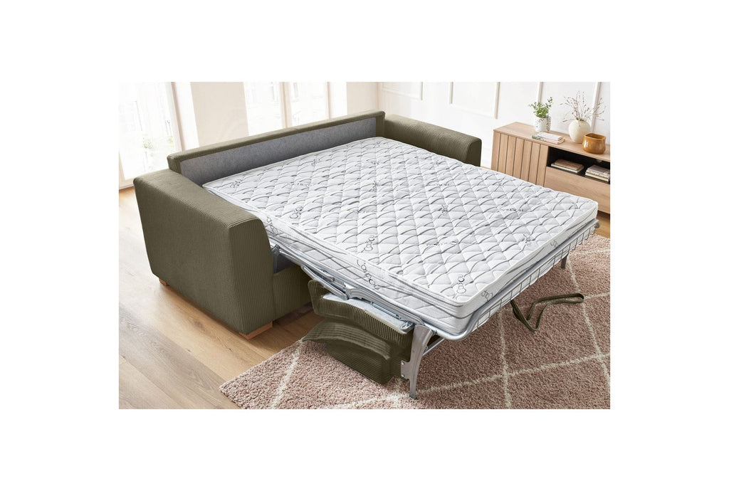 Augustin - Canapé Droit Convertible Ouverture Express - Velours Côtelé - 160X200