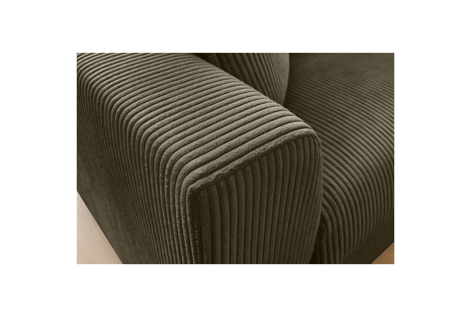 Augustin - Canapé Droit Convertible Ouverture Express - Velours Côtelé - 140X200