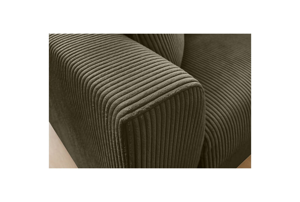 Augustin - Canapé Droit Convertible Ouverture Express - Velours Côtelé - 160X200