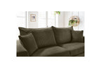 Augustin - Canapé Droit Convertible Ouverture Express - Velours Côtelé - 140X200
