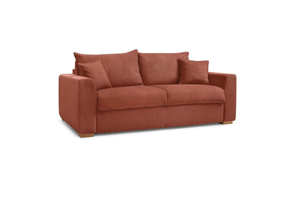 Augustin - Canapé Droit Convertible Ouverture Express - Velours Côtelé - 160X200